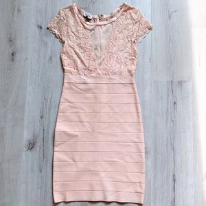 Pink Lace Bebe Dress